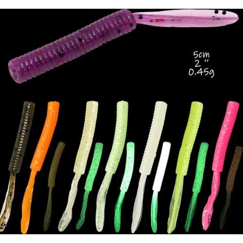 Micro Lures 5cm 0.5g 20pcs/bag Shad For Bass Pike Perch Carp Fly Fishing Rock Fishing Silicon Baits Fishing Lure