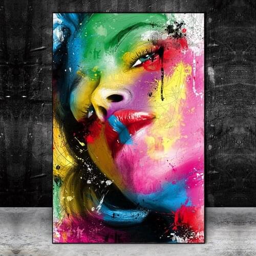 5D Diamond Painting Kit Abstract Sexy Lips Graffiti Art Full Square Drill Round Drill Art Cross Stitch Diamond Embroidery
