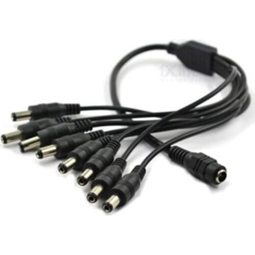 1 to 2 1to 3 1 to 5 1 to 8 5.5x2.1mm Female to Male Plug Adapter CCTV Camera LED Strip Light DC Power Splitter Cable