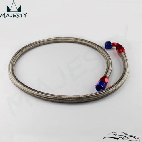 AN10 STEEL/NYLON BRAIDED 1.4M / 4.5 feet OIL LINE with adapter for oil cooler