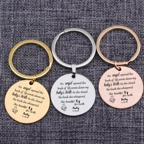 Angel Miscarriage Memorial Keyring Child Loss Abortion Recovery Mourning Keychain Bag Charm Key Tag Jewelry Baby Loss Souvenir