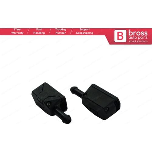 Bross Auto Parts BSP796 2 Pieces Front Windscreen Water Washer Nozzle Spray Jets for Universal Wiper Upper Part Ship From Turkey