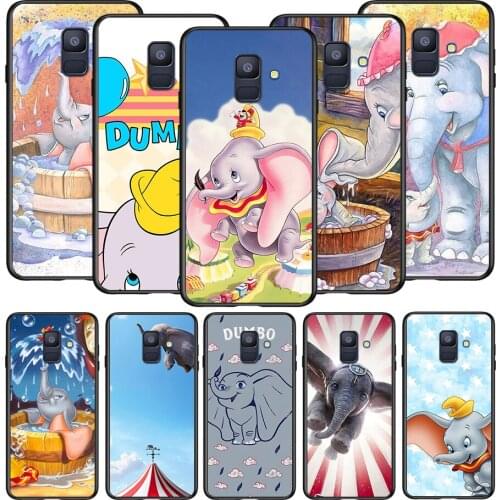 Circus Dumbo For Samsung Galaxy A8 A9 A7 A750 A6 A5 A3 A6S A8S Star Plus 2016 2017 2018 Black Soft Phone Case