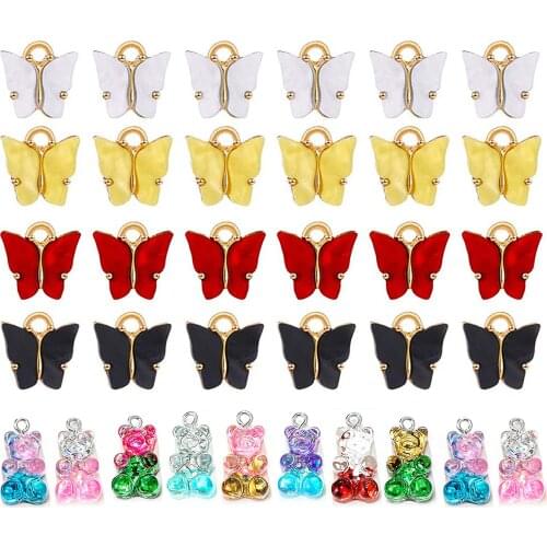 Color Resin Animal Butterfly Charms for Jewelry Making Pendants Necklaces Cute Earrings DIY Handmade Accessories Collectibles