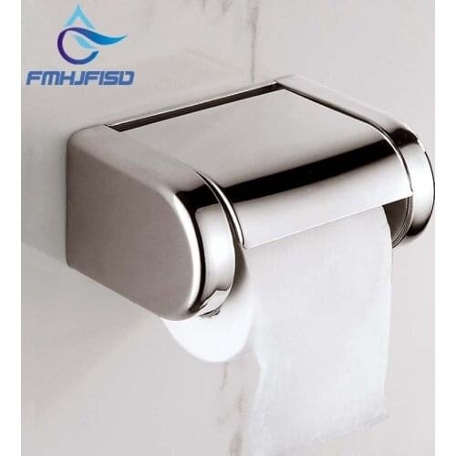 Hot Sale! Modern Square Polished Chrome NEW Chrome Stainless Steel Bathroom Toilet Paper Holder Tissue Box