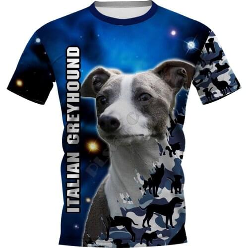 Italian Greyhound 3D Printed t shirts women for men Summer Casual Tees Short Sleeve T-shirts Short Sleeve Drop Shipping 05