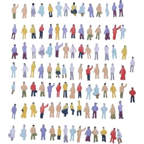 JFBL Hot New 100pcs Painted Model Train People Figures Scale N (1 to 150)