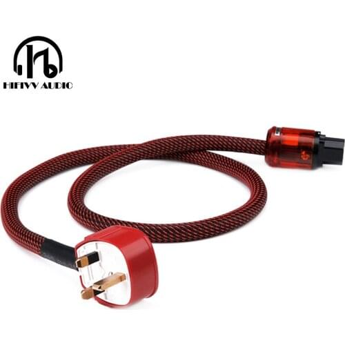 Hifi AC Power supply cable UK Plug socket for amplifier British Standard Connector Shielded power cord cable