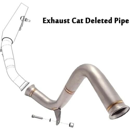 Motorcycle Exhaust Catalyst Deleted Pipe System Replace Connecting Middle Tube Slip On Modified For Duke 125 250 390 RC390 17-20