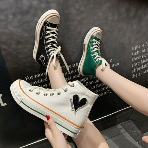 Women Canvas Shoes Women Fashion Summer Casual Sneakers Student Casual Shoes High Top Woman Vulcanize Shoes 2022 Spring Autumn