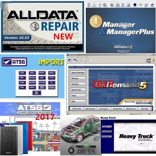 2021 hot All data m..ell auto diagnostic Software Alldata 10.53 software+ OD 5+ Vivid 10.2+ atsg+ Els.win+ aut.data in 1TB HDD