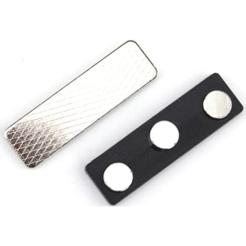 Magnetic Snap Buckle Name Badges Name Tags Id Holder Backing Attachment Magnetic Blocks Magnet Strips With Adhesive Backing Clip