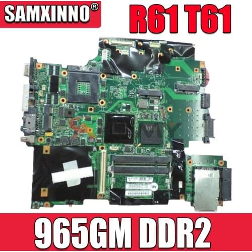 Akemy FRU 42W7651 42W7875 MAIN BOARD FOR Lenovo thinkpad IBM R61 T61 15.4" LAPTOP MOTHERBOARD 965GM free cpu