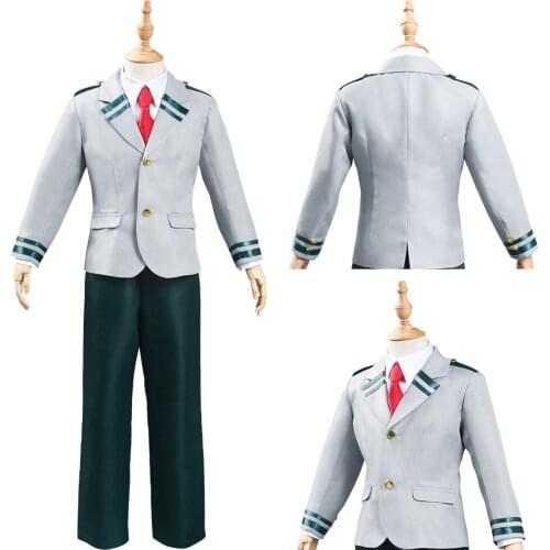 My Hero Academia Midoriya Izuku Bakugou Katsuki Cosplay Costume Kids Children School Uniform Outfits Halloween Carnival Suit