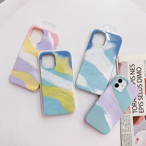 Dazzling Rainbow Phone Case Liquid Silicone Phone Case Full Protection For IPhone 12/12Pro/12ProMax/X/Xs/XsMax/7/8/11/11ProMax