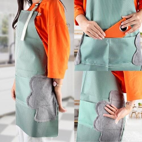 Anti Pollution And Wear Resistance Kitchen Apron Waterproof And Breathable Sleeveless Apron Adjustable Buckle Kitchen Cooking
