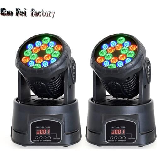 Mini Stage Mobile Light Lyre DMX Wash 18X3W RGB Moving Heads For Disco KTV Party Dj Light