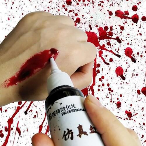 Halloween Party Stage Special Effects Wound Scar Red Putty Fake Scab Blood 50ml Spatula Tool Family Makeup Kit Makeup for Costum