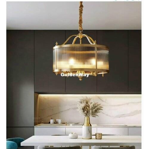 Nordic Copper Pendant Lamp D40cm D50cm Glass Shade Copper Fixtures Lustre LED Light Beanstalk Molecular Lamparas Home Decoration