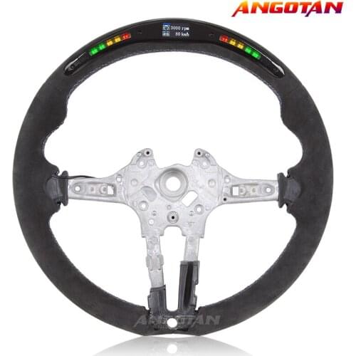 Sports Steering Wheel Fit For BMW M5 Series X1 X2 X3 X4 X5 X6 Carbon Fiber LED Perforated Leather Car Steering Wheel
