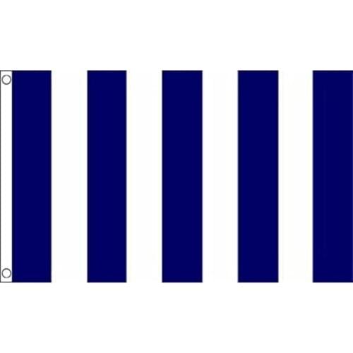 Navy Blue And White Striped Flag Vivid Color Double Stitched Polyester Party Decoration Outdoor Indoor Banner Wholesales