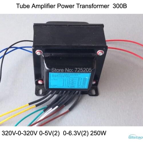 Tube Amplifier Power Transformer 250W 300B 320V-0-320V 0-5V 0-6.3V HIFI Audio DIY