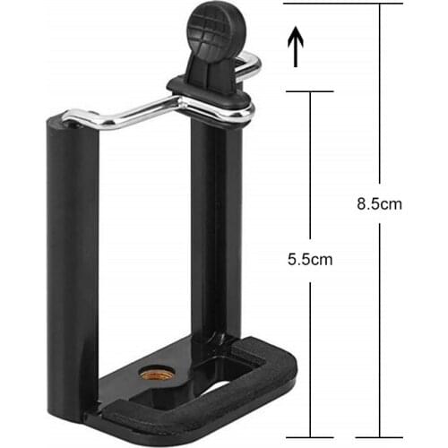 Universal Black Phone Holder for Tripod Connection Mobile Phone Tripod Monopod Adaptor Clip Mount for iPhone X 8 7 6 plus