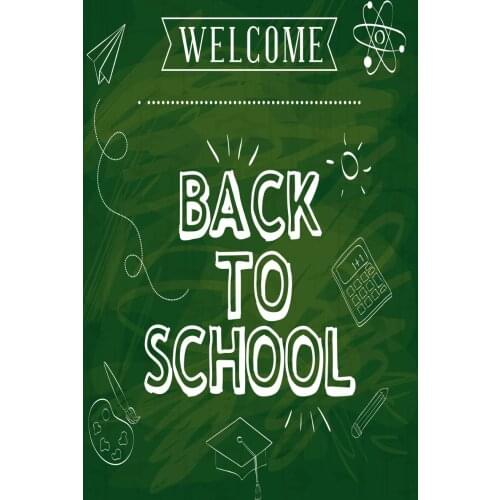 VinylBDS Blackboard School Backdrop Back To School Day Photos Cartoon Chalk Background Kids Photography Backdrops For Studio