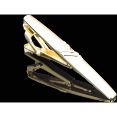High quality laser metal gold tie clip new fashion jewelry mens wedding business shirt suit tie badge pin gift, free shipping