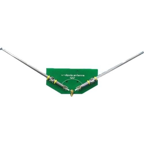 1PC V-Dipole Telescopic Aerial 120 Degree Dipole Pull-Rod Header 78M-1GHz Radio For AM Antenna FM Receiver SMA C7C3