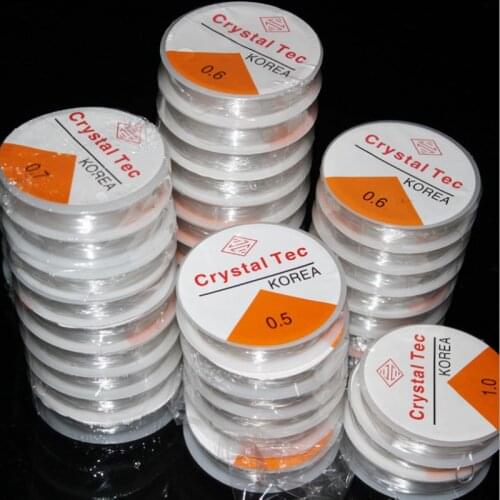 10pcs/lot High Quality Transparent Stretch Elastic Crystal Line 0.4-1.0mm DIY Handmade Bracelet Beading Rope String jewelry Cord