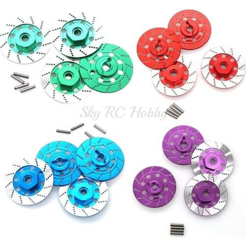 4Pcs/Lot Aluminum Alloy Brake Disc Wheel Rim Box Metal Hex Adapter 12mm for 1/10 1:10 Sakura D4 On-Road Racing RC Car Parts