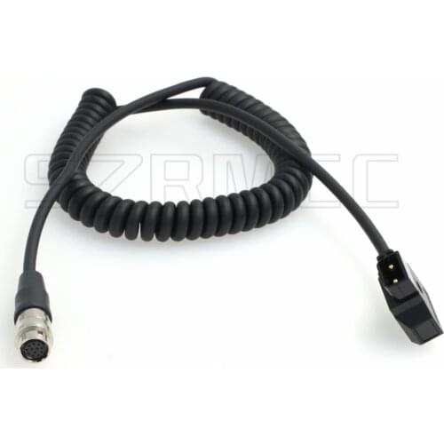 D-tap to Hirose 12 Pin Female Coiled Cable for GH4 Power B4 2/3" Fujinon Nikon Canon Lens