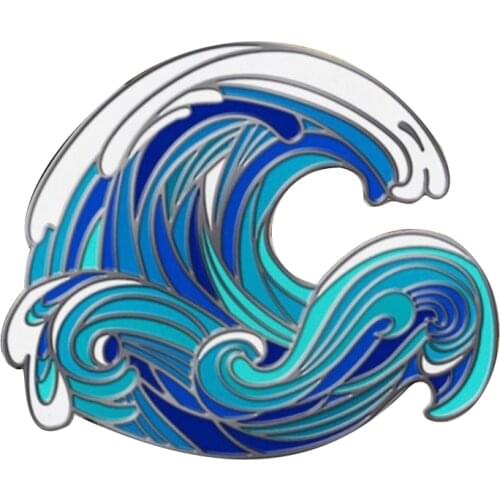 Wave Brooch Badge