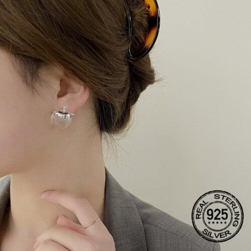 Strawberry Stud Zircon Earrings For Women 925 Silver Needle Fashion Korea New Trendy Design Hot Sale Student Gift Jewelry INEFFA