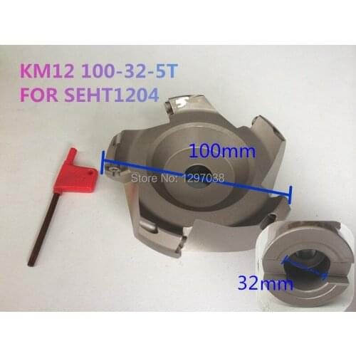 KM12 100-32-6T Face Mill Cutting diameter 100mm SEHT1204 Inserts