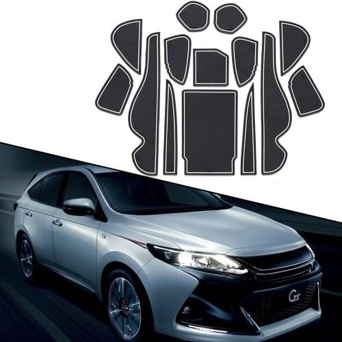 Gate Slot Pad for TOYOTA HARRIER 60 XU60 Series Of 2014-2016 Interior Door Pad Cup Dust Mats Water Coaster Non-slip Car Decor