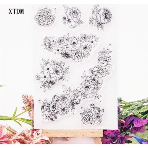 Hot selling wreath clear stamp / silicone seal flower stamp DIY scrapbook album / card production