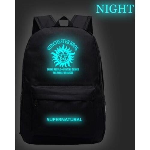 Hot Sale Supernatural Luminous Backpack Men Women Boys Girls Teens Rucksack New Pattern School Knapsack Fashion Men Travel Bag