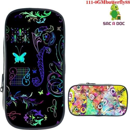 Cute Butterfly Pencil Case Cartoon Pen Bag Box Kids Gift Cosmetic Bags Stationery Pouch Kawaii Butterfly Pen Bag School Supplies