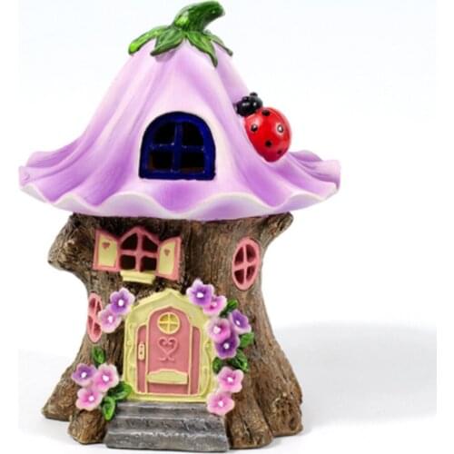 Craft Miniature House Solar Powered Outdoor Decor Led Garden Light Outdoor Decoration Led Light Walkway