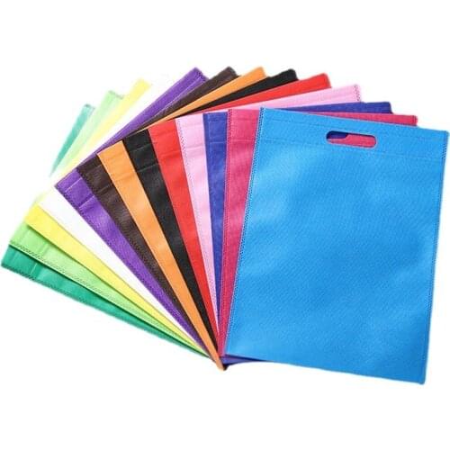 Reusable Shopping Bag Non-Woven Fabric Bags Foldable Shopping Handbags Tote Grocery Cloth Gift Shoes Food Bags Eco-friendly