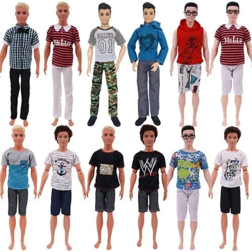 Male Barbies Outfits Daily Wear Fashion Casual Sports Set Free Shipping Wholesale Doll Clothes Accessories Russian DIY Girl Toys
