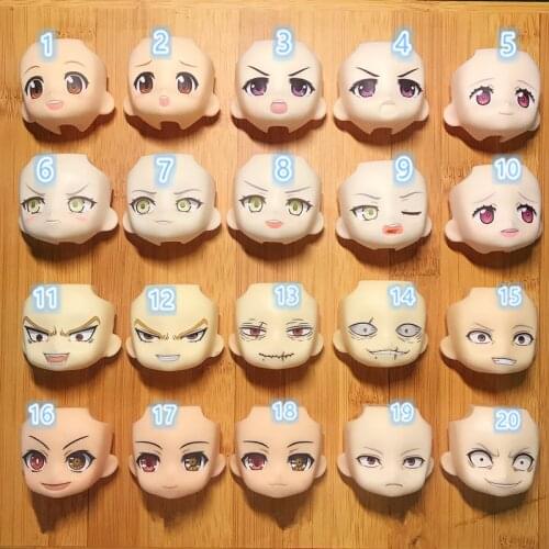 GSC Clay Man Replacement Face OB11 Doll Flowerhead Clay doll face doll accessories