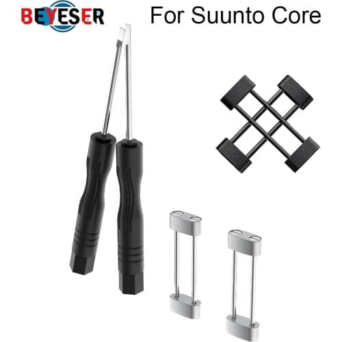For Suunto Core Strap Essential Watch Band Strap Diver Lugs Adapters set + 2Pcs Tool watch Repair Accessory Backup fixed Screw