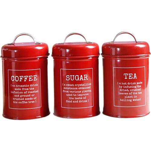 Metal Canisters Set Dry Food Bin/Box/Container/Home Kitchen Gift Biscuit Tea