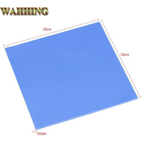 New GPU CPU Heatsink Cooling Conductive Silicone Pad 100mm*100mm*1mm Thermal Pad 10cm*10cm Blue High Quality HY1567