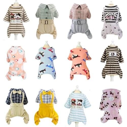 New Jumpsuit Pet Dog Clothing Cool Dog Pajamas Jumpsuit For Cat Romper Costume For Large Small Dogs Jacket Cat Sleepingwear 35