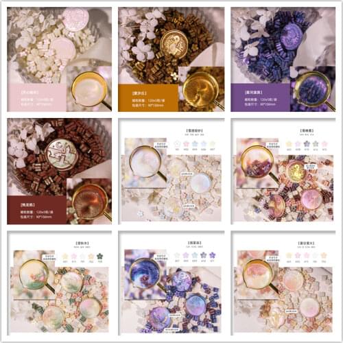 Ins Cherry Blossom Sparkling Wax Seal Stamp Set Powder Transparent Stamps Beads Postage Wedding Art Craft Scrapbooking Stamping