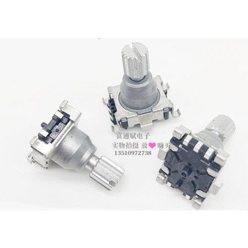Encoder switch EC11J with switch 18-bit car audio adjustment 18-bit file 9 pulse handle length 15MM flower axis